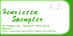 henrietta spengler business card